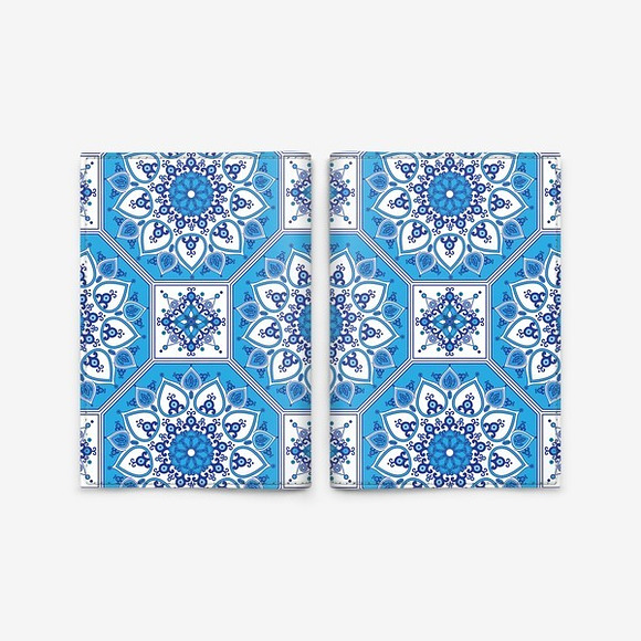 Seamless blue old oriental pattern in Patterns - product preview 3