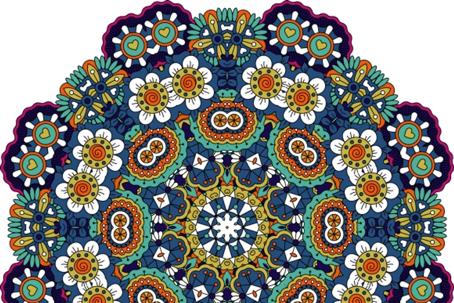 Symmetrical floral shield  in Graphics - product preview 8