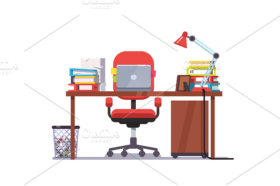 Home or office desk in Illustrations - product preview 8