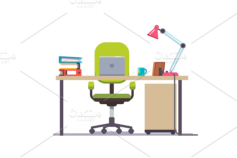 Home or office desk in Illustrations - product preview 8