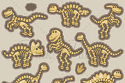 Dinosaur Bones Clipart and Vectors