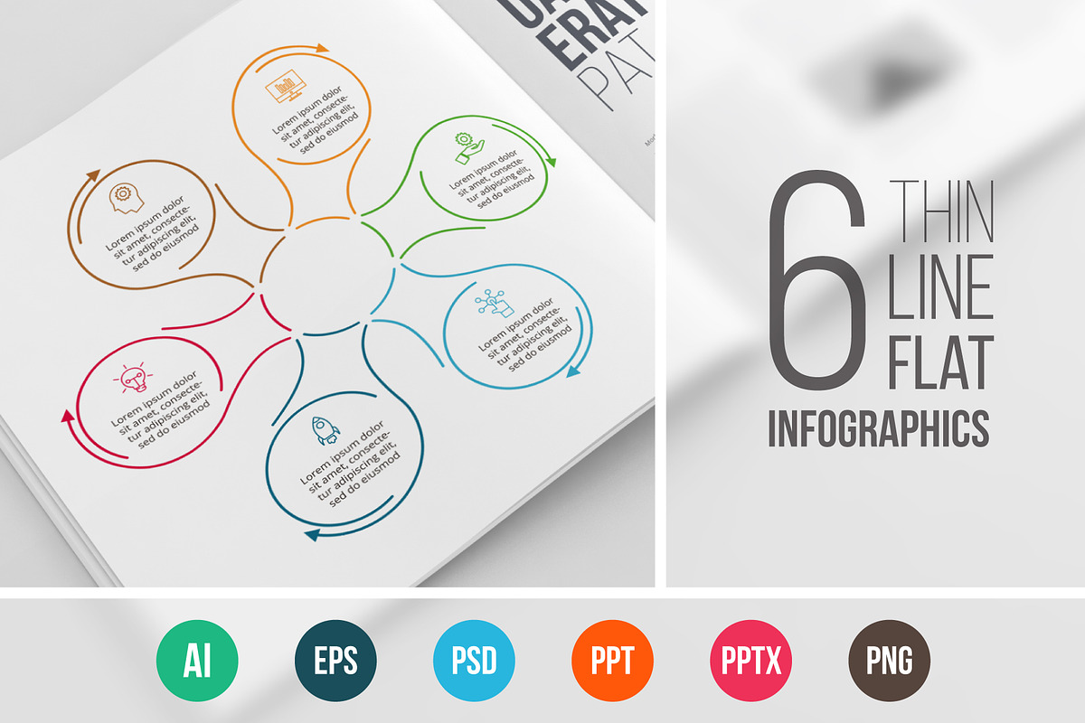 Line flat elements for infographic_6 in PowerPoint Templates - product preview 8