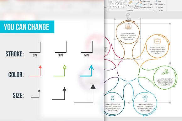 Line flat elements for infographic_6 in PowerPoint Templates - product preview 1