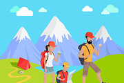 Mountain Tourism Concept