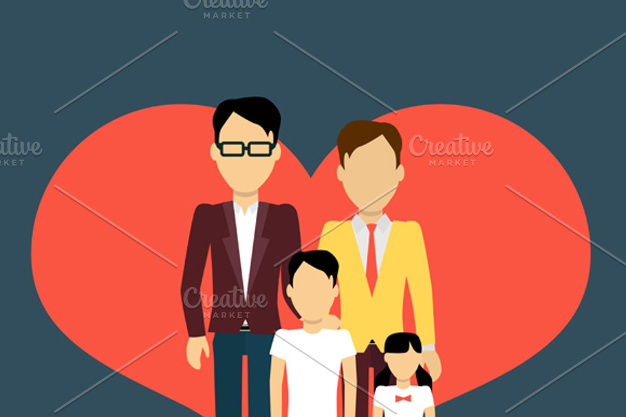 Happy Family Concept Banner Design in Illustrations - product preview 8