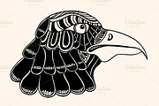 Hand Drawn head of eagle.