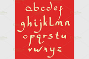 Vector handmade Roman alphabet