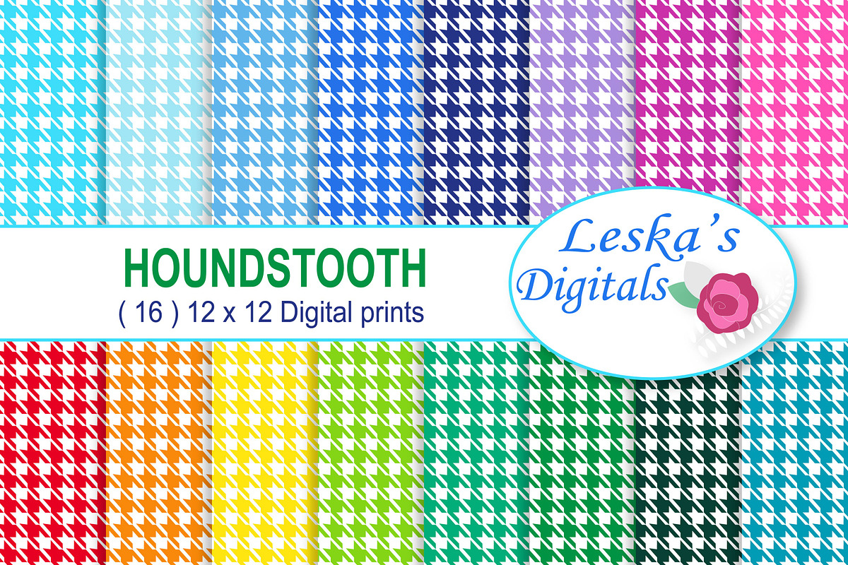 Houndstooth Pattern - Digital Paper in Patterns - product preview 8