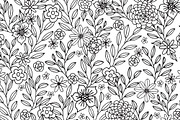Floral Doodles Seamless Pattern