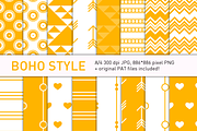 Boho-style apricot pattern set