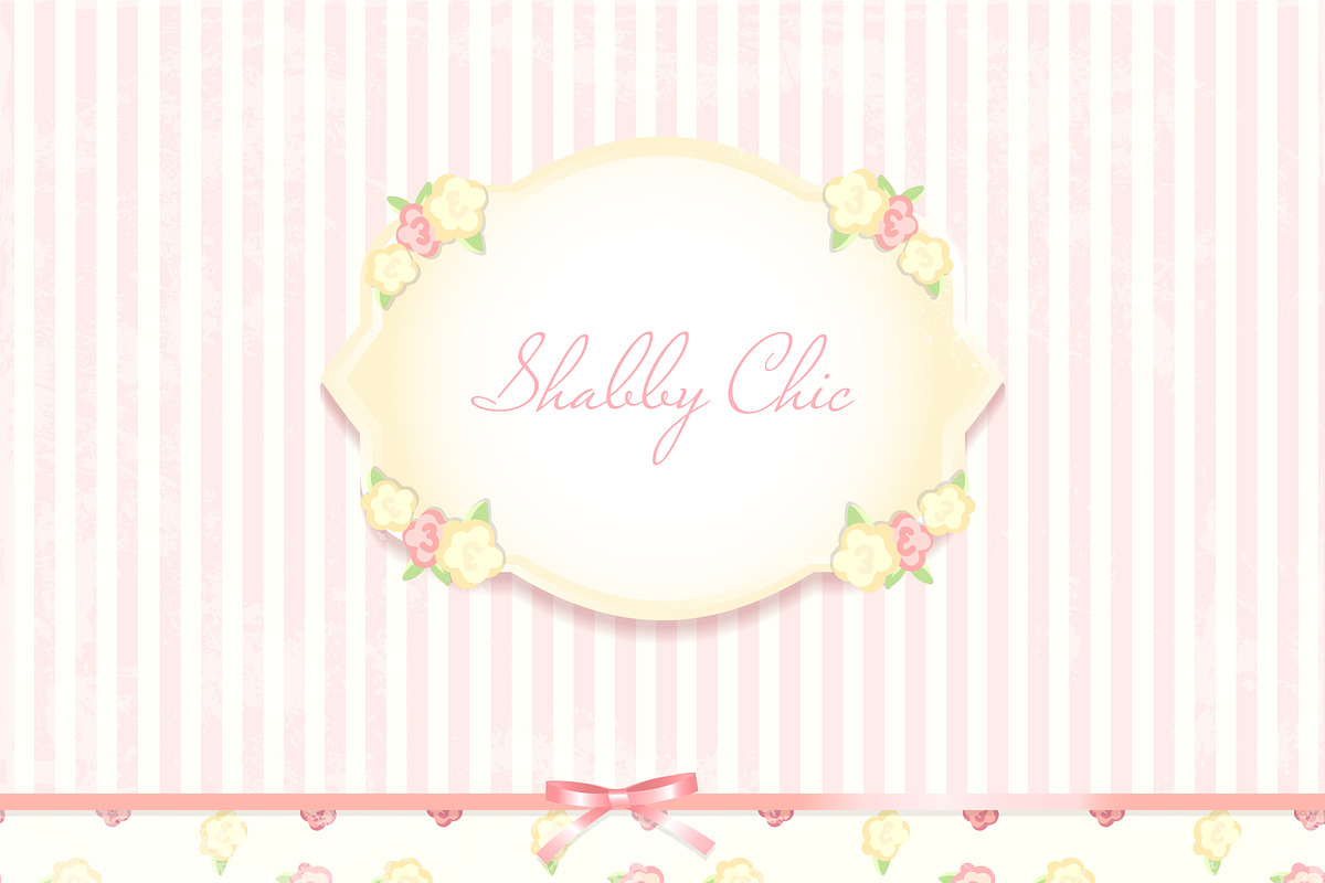 shabby chic card in Illustrations - product preview 8