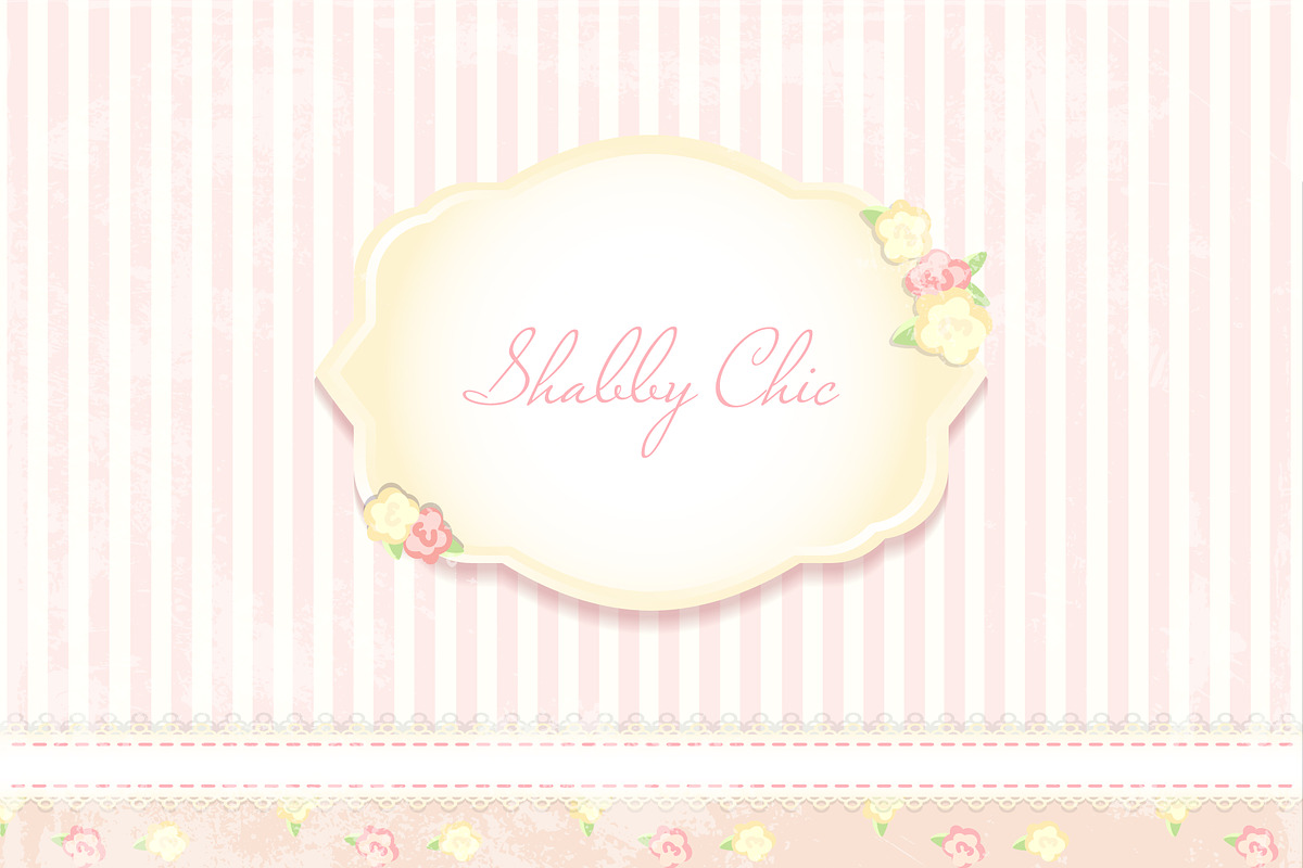 shabby chic card in Illustrations - product preview 8
