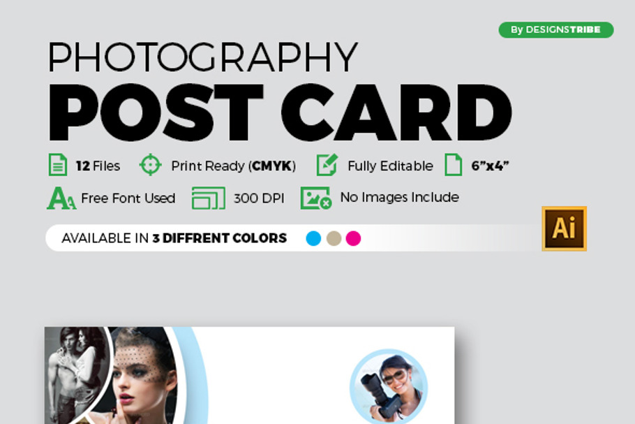 Post Card 2 in Postcard Templates - product preview 8