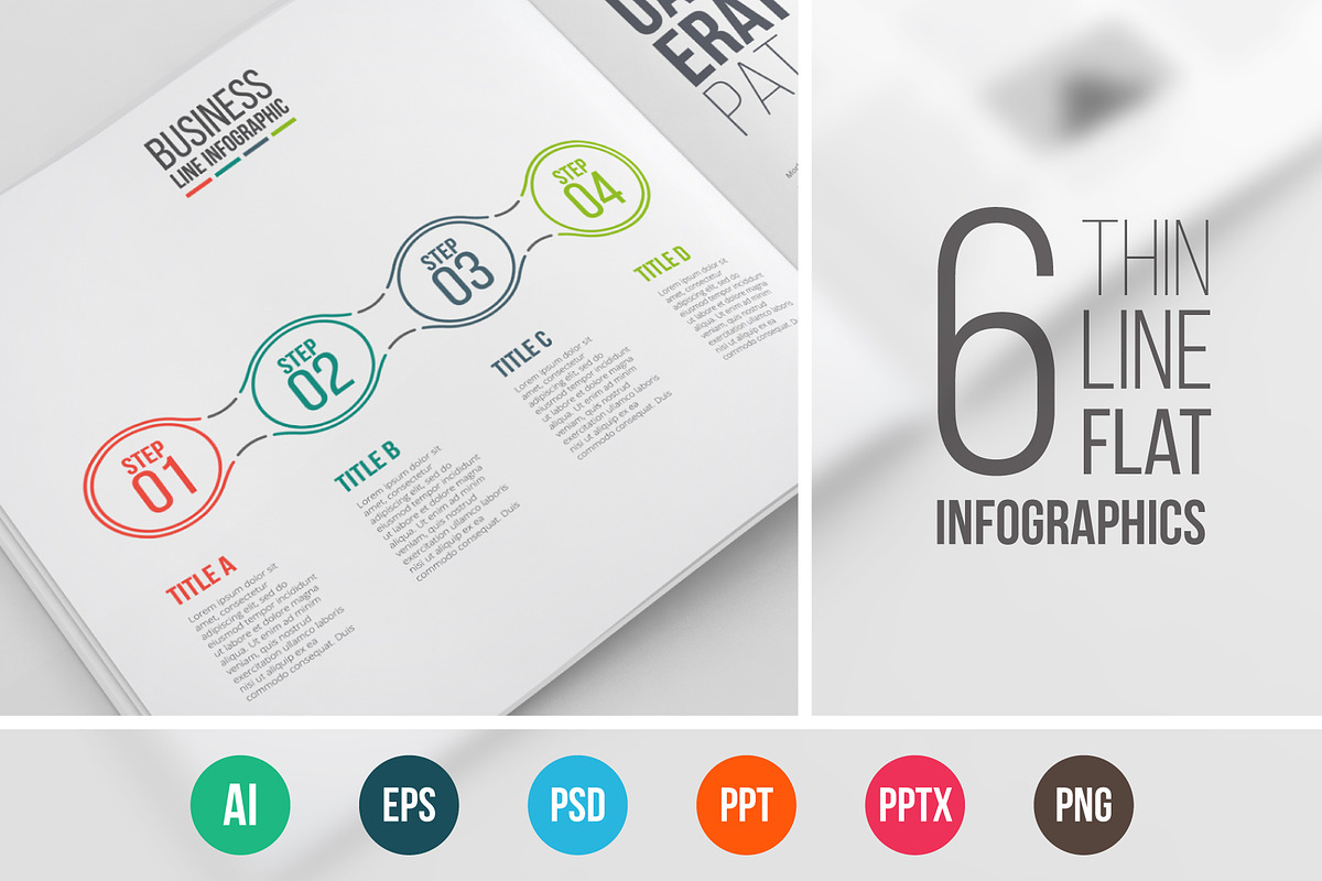 Line flat elements for infographic_7 in PowerPoint Templates - product preview 8