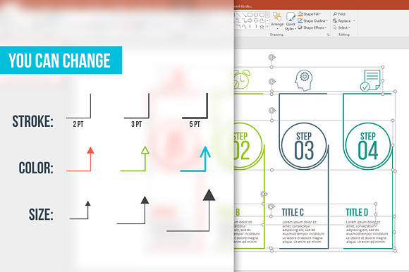 Line flat elements for infographic_7 in PowerPoint Templates - product preview 1