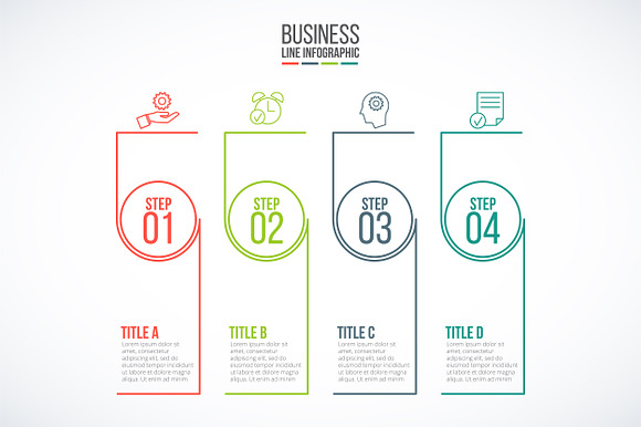 Line flat elements for infographic_7 in PowerPoint Templates - product preview 6
