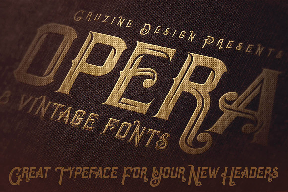 Opera Vintage Typeface in Display Fonts - product preview 3