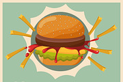 Burger vector illustration