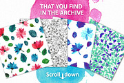 Summer Watercolor Pattern Collection