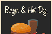 Burger and hot dog