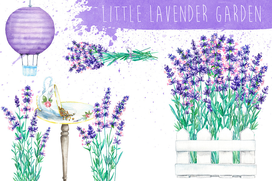 Little Lavender Garden Cliparts