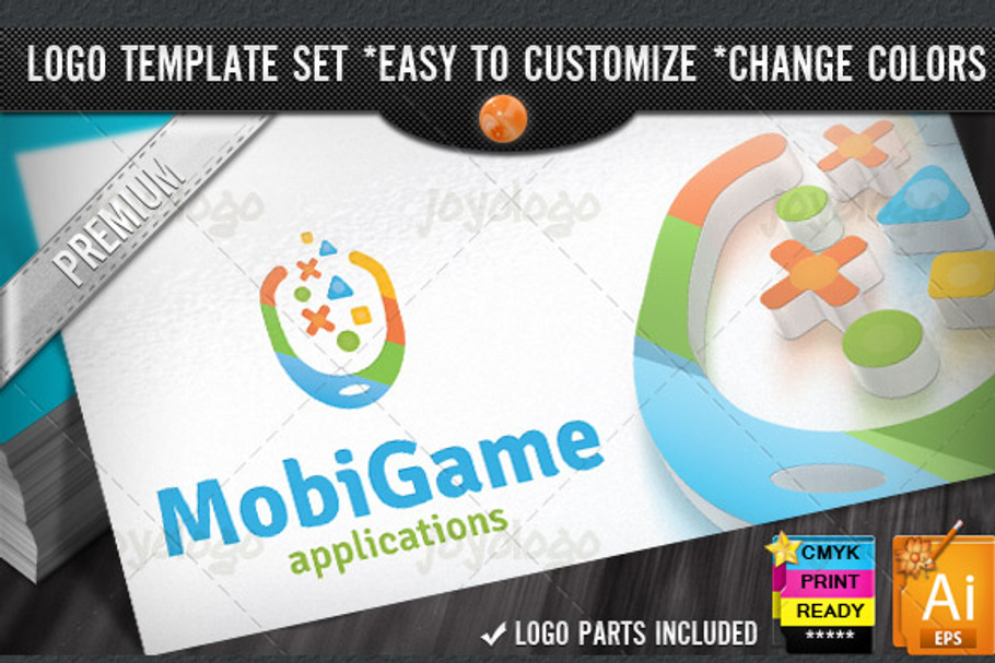 Apps Play Online Mobile Game Logo in Logo Templates - product preview 8