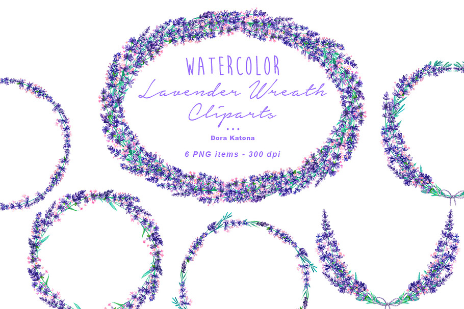 Lavender Wreath Cliparts