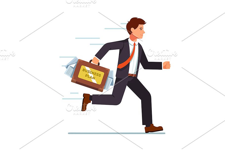 Businessman with business plan in Illustrations - product preview 8