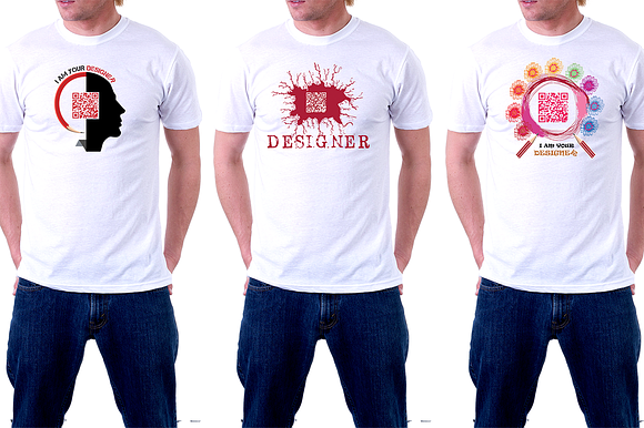 Innovative T-shirt, with QR Code in Illustrations - product preview 1