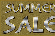 Summer Sales Golden Seasonal Tag