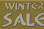 Winter Sales Golden Seasonal Tag