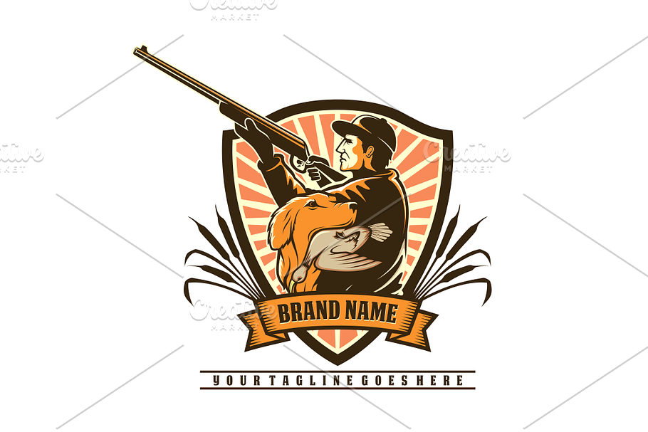 Dog Hunting in Logo Templates - product preview 8