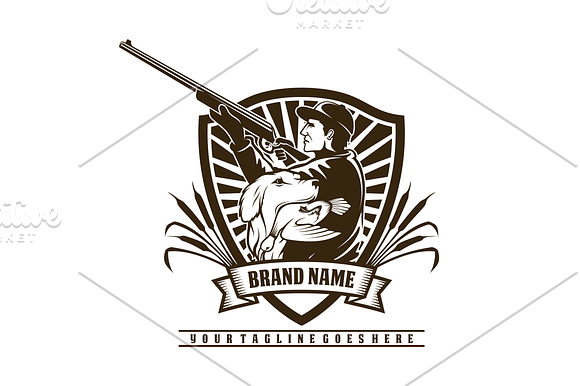 Dog Hunting in Logo Templates - product preview 1