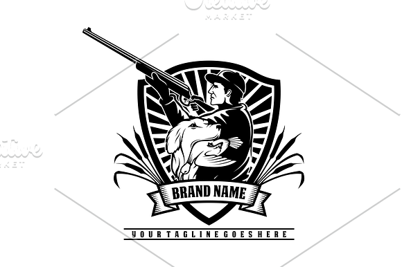 Dog Hunting in Logo Templates - product preview 2