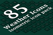 85 Weather Isometric Icon Pack