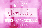 Watercolor Ombre Backgrounds (pink)