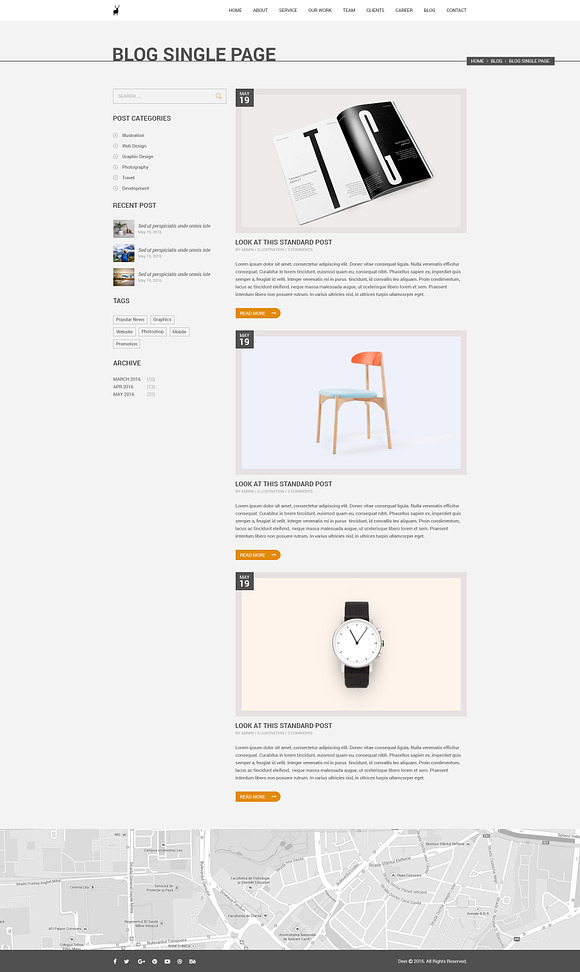 Deer - One Page PSD Template in App Templates - product preview 5