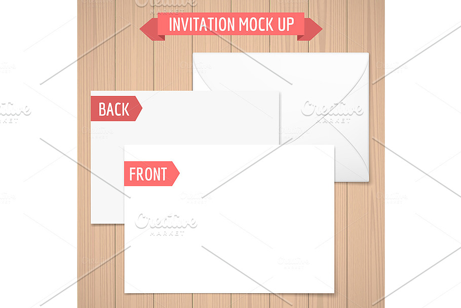 Pink Invitation Mock Up in Card Templates - product preview 8