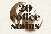 Coffee Stains - 20 Brushes & Vectors