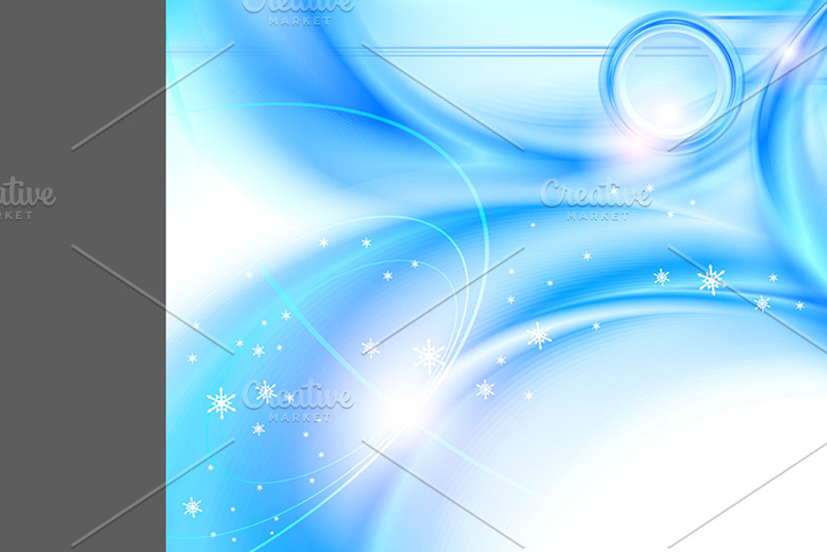 Abstract blue winter background in Illustrations - product preview 8