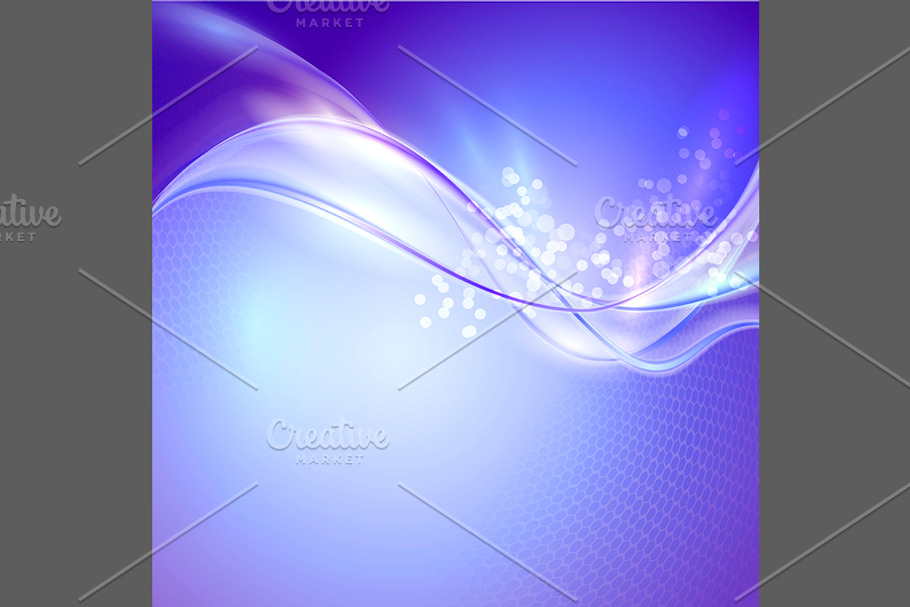 Abstract blue waving background in Illustrations - product preview 8