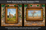 Rustic Wood Frame Photo Template