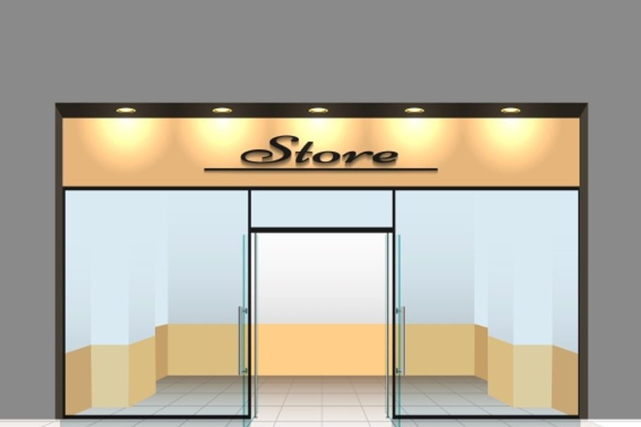 Empty shop front in Graphics - product preview 8