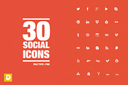 Social Media Icons - PSD