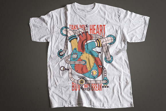 Mechanical steampunk heart in Illustrations - product preview 3