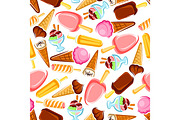 Ice cream seamless pattern