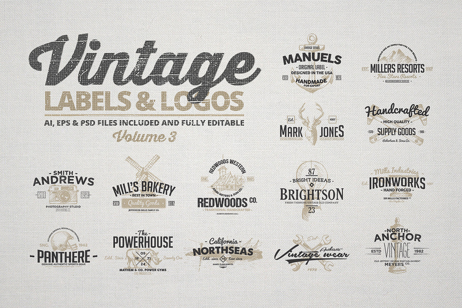 Vintage Labels & Logos Vol.3