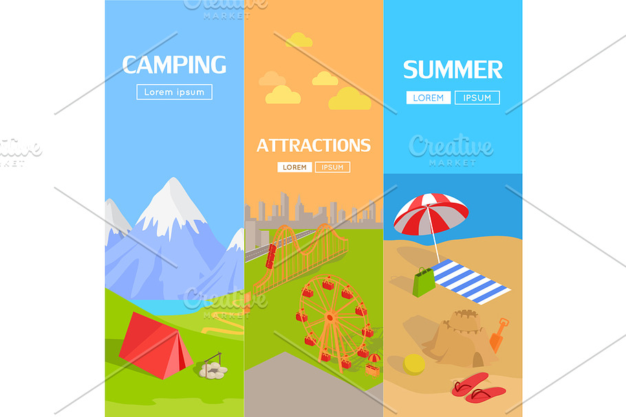 Holiday Hiking and Amusement Park in Illustrations - product preview 8