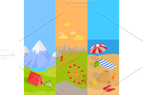 Holiday Hiking and Amusement Park in Illustrations - product preview 1