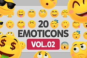 20 Friendly Vector Emoticons VOL. 2